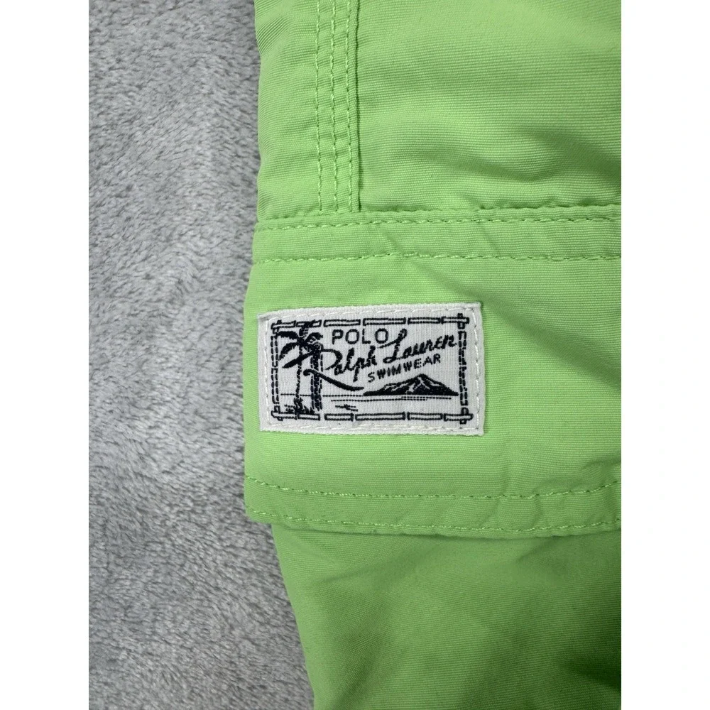 Polo Ralph Lauren‎ Shorts Green Lined Swim Trunks Men's Size M